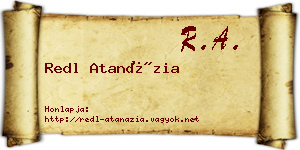 Redl Atanázia névjegykártya